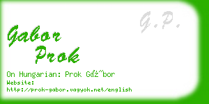 gabor prok business card